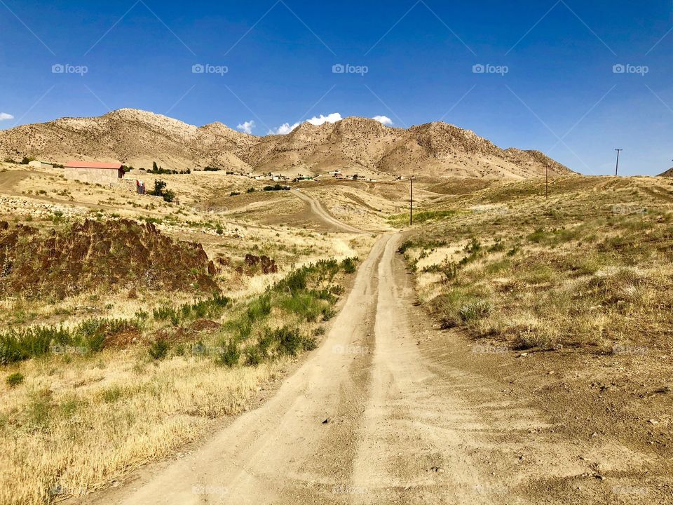 Road on the hills in Iran 