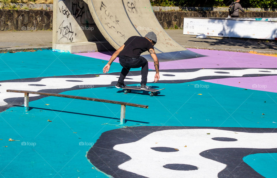 Skateboard exercise. 