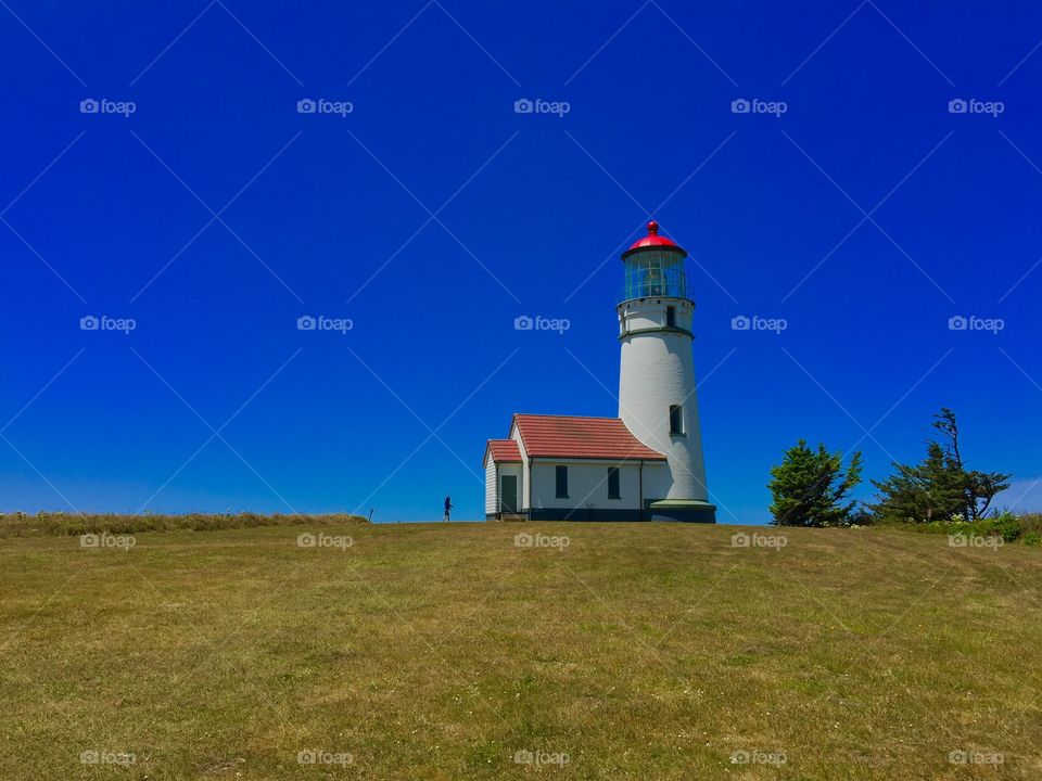 Cape Blanco Lighthouse. While driving down the coast of Oregon, USA, we had the chance to visit this famous lighthouse and beautiful scenery.