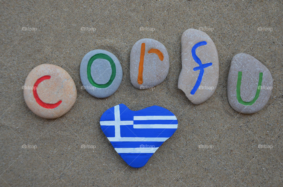 Crete, souvenir on stones