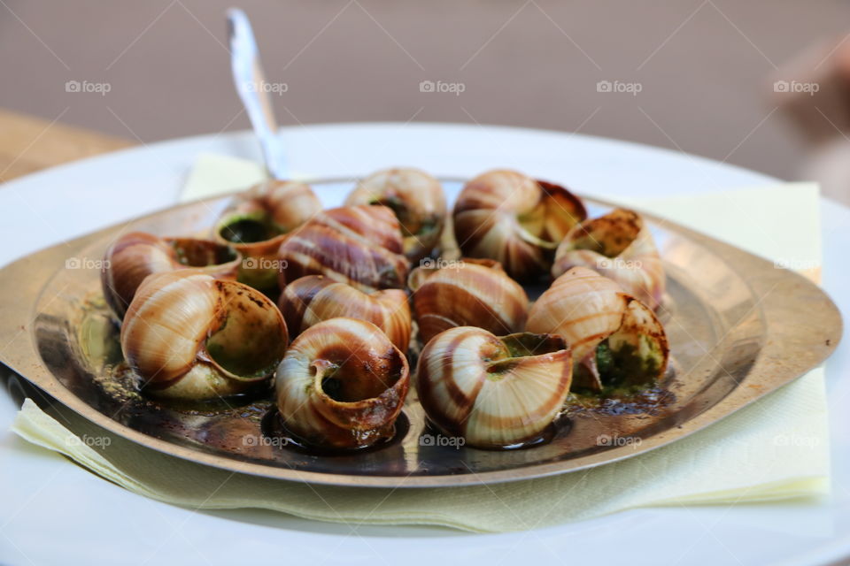 Escargot plate  , delicious and exotic 