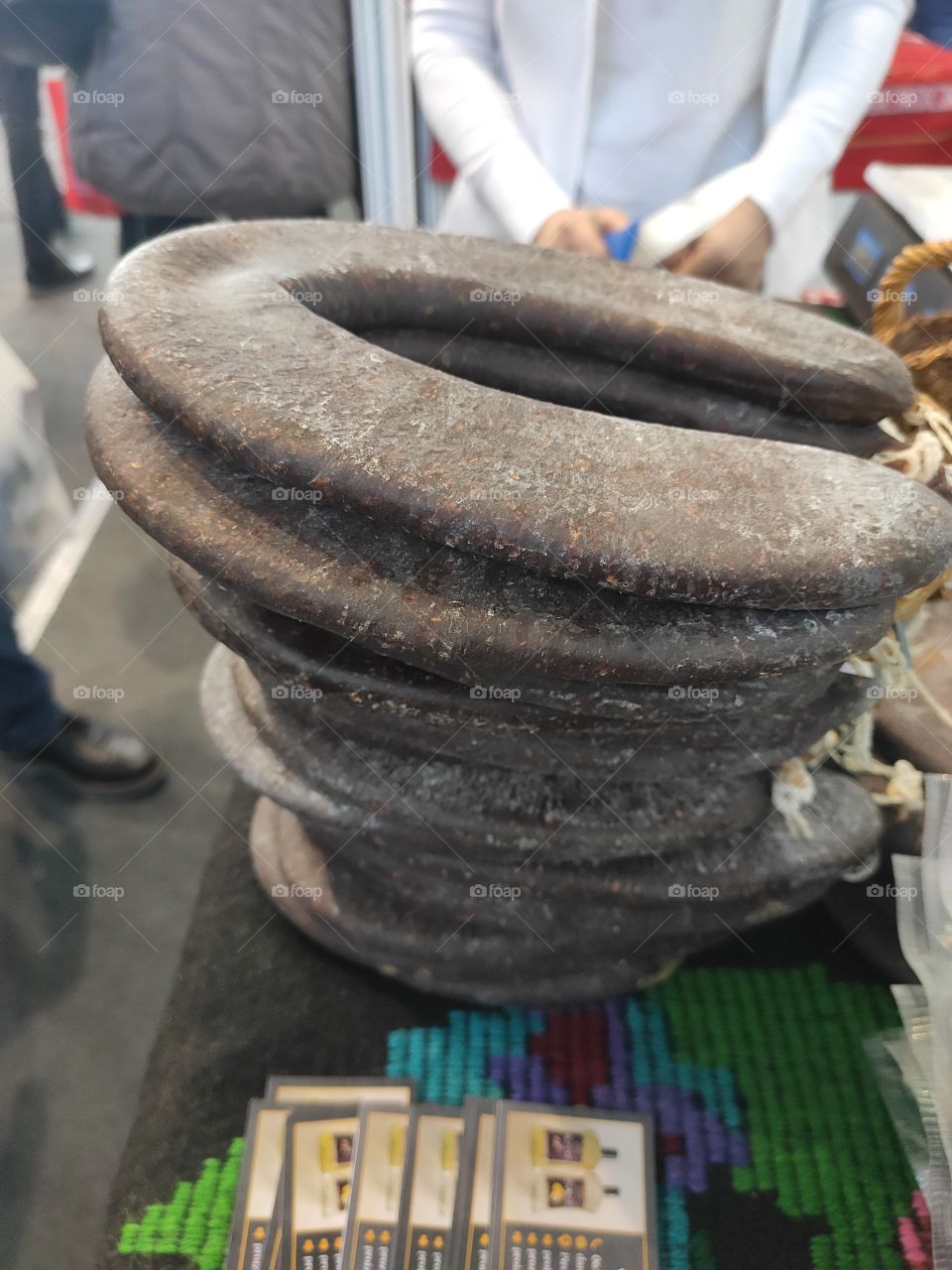 Pirot traditional flat sausage made only from meat (cattle, goat and sheep) Serbia