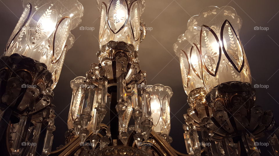 An old chandelier in our home is beautiful.