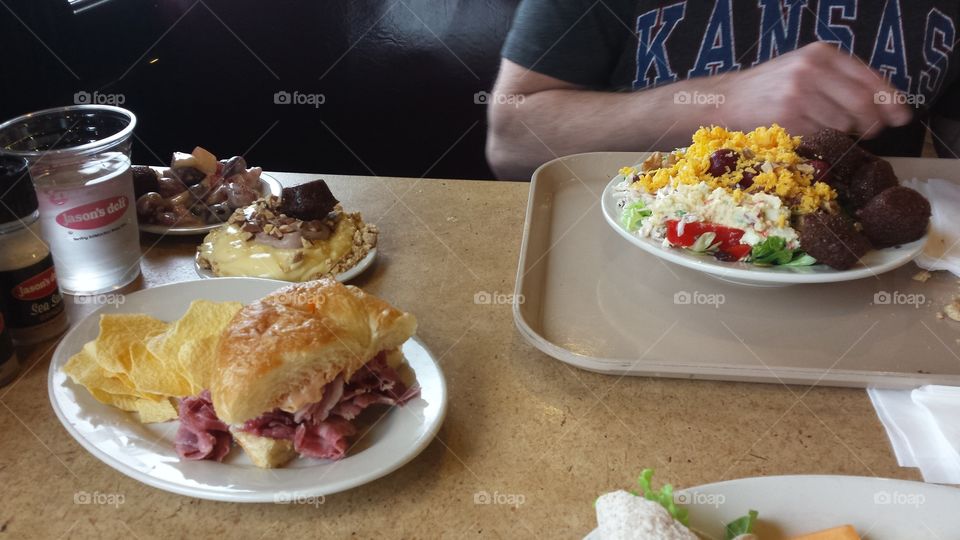 Dinner table at Jason's Deli