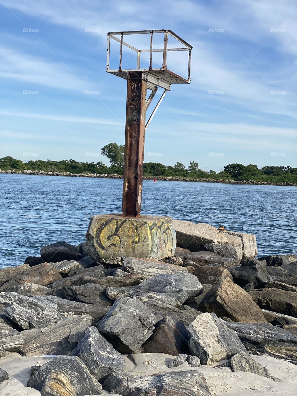 Old  lookout at the beach 