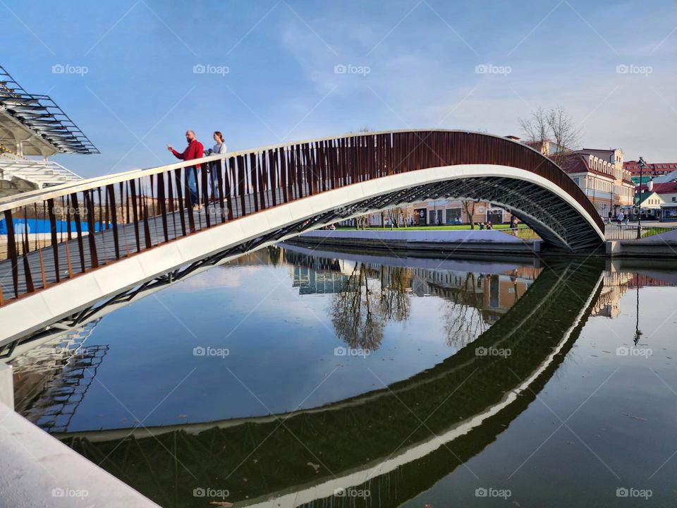 Bridge over river. Minsk, Belarus