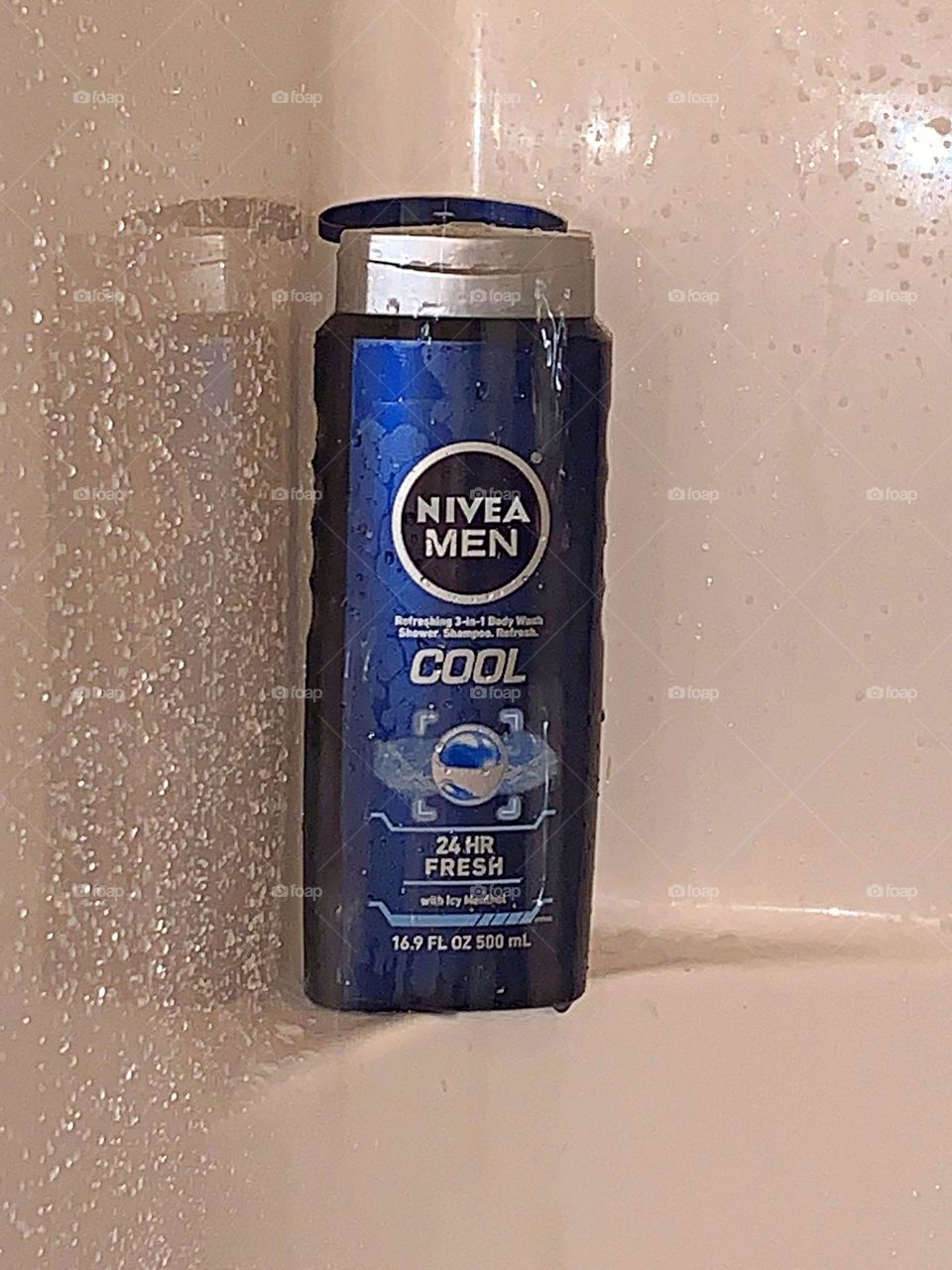 NIVEA MEN’s Cool Body Wash with icy menthol. This NIVEA body wash for men can be used for shaving, and as a shampoo and body wash that is specifically crafted for men's skin needs