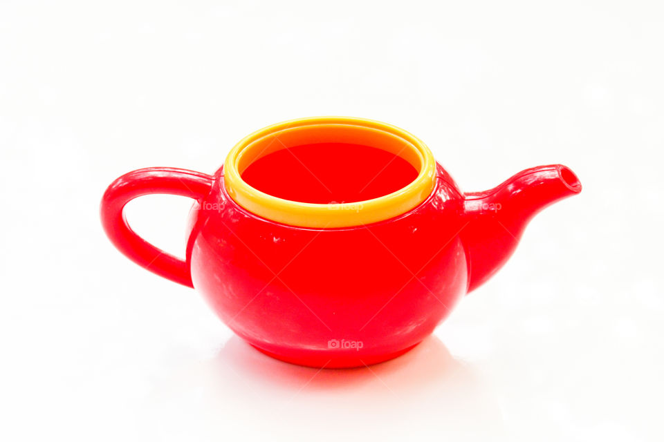 Red colour jug with white colour background #images of red and white combination #water bottle with white background #red colour tea pot with white background #plastic tea pot #images of tea pot