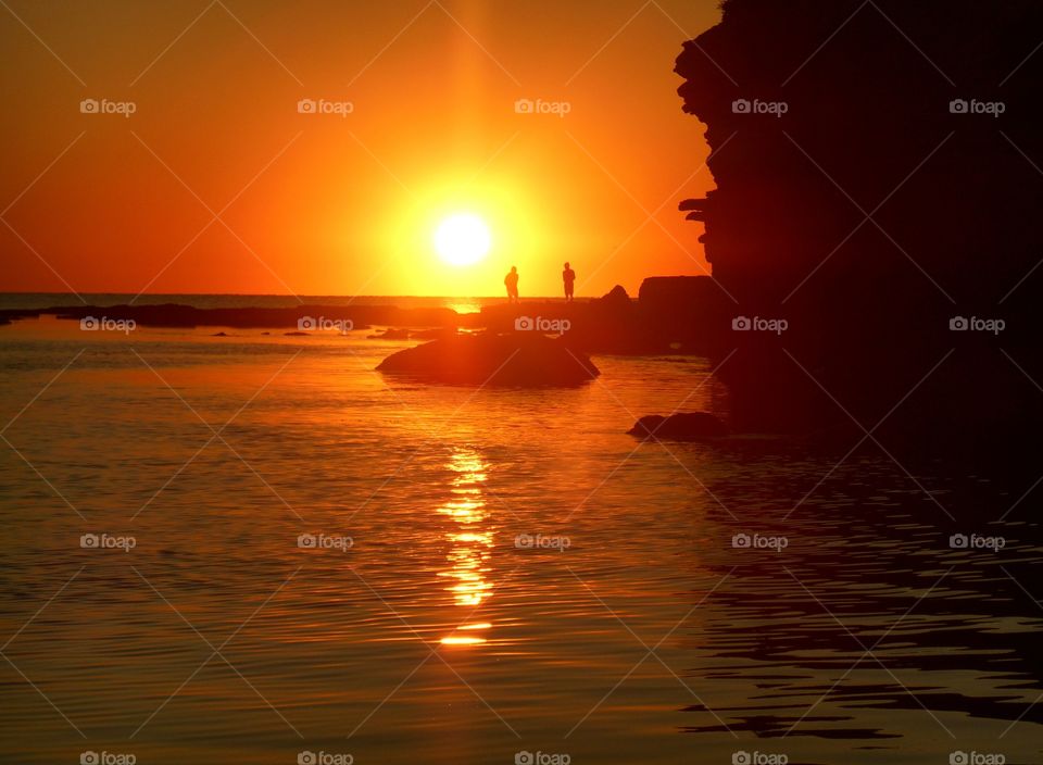 Sunset, Dawn, Water, Sun, Evening