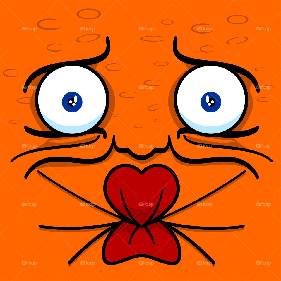 orange tangerine sour pucker cartoon face