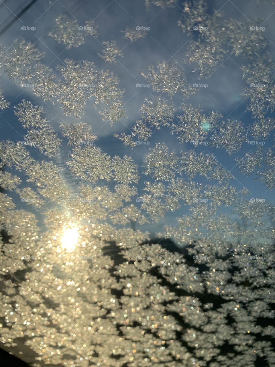 Snowflake with sun