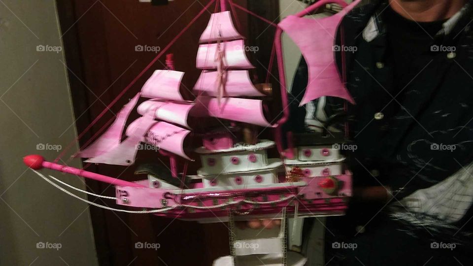 pink ship
