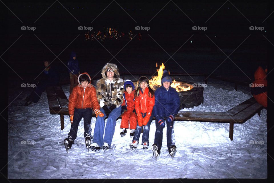 Family Ice Skating Calgary Community Park