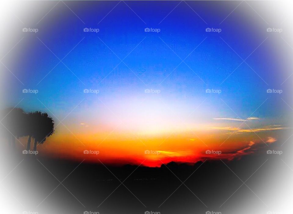 Beautiful vibrant sunset