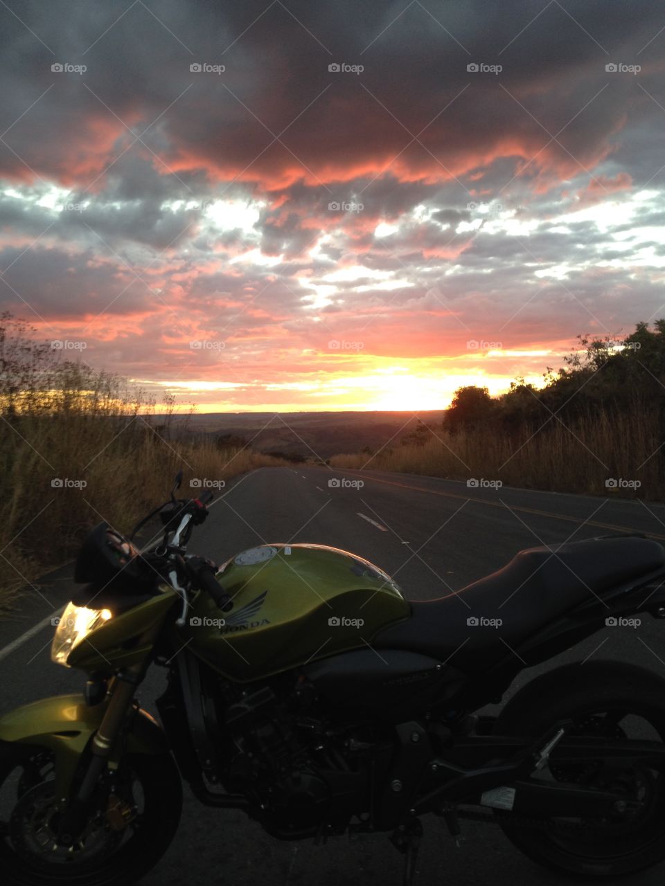 Sunset and bike 