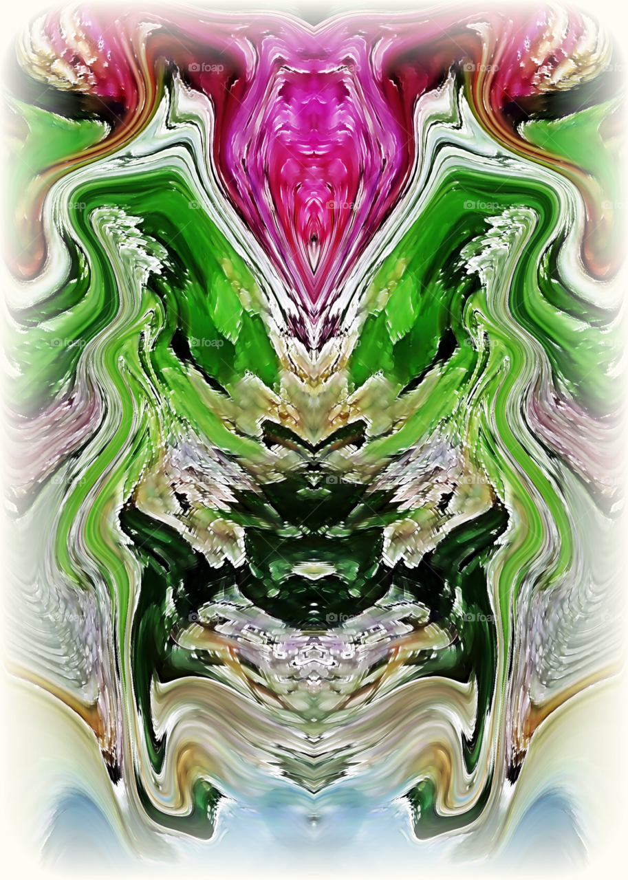 Floral face abstract