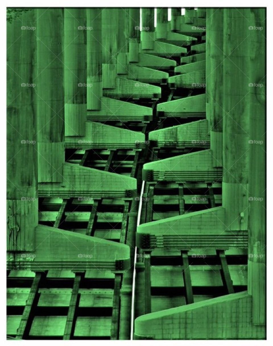 Under over pass up side down 