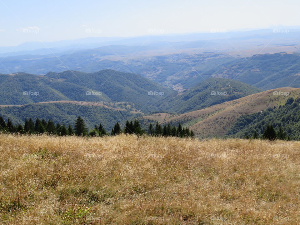 Mountain landscape from the top