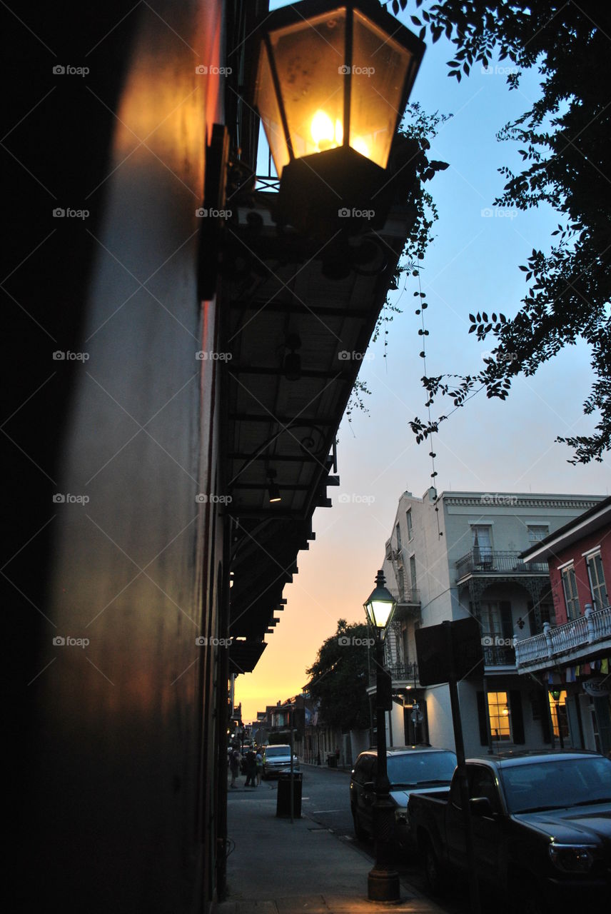 Beautiful sunset in New Orleans, La