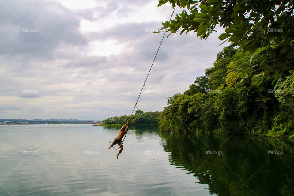 Rope swing in Guatemala 