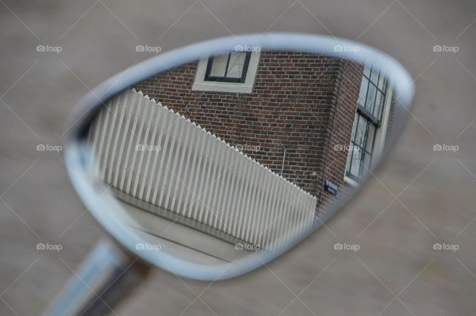 Close Up Of A Scooter Mirror