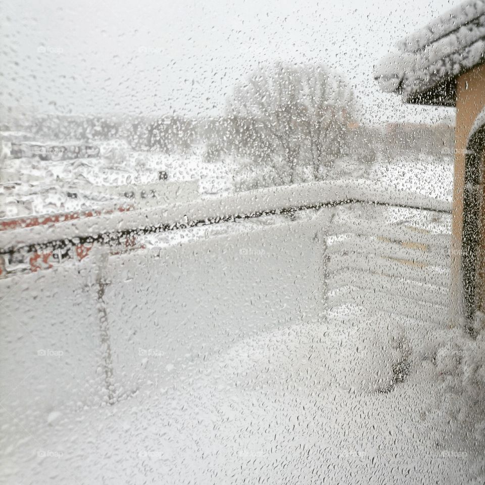 outside is snowy winter