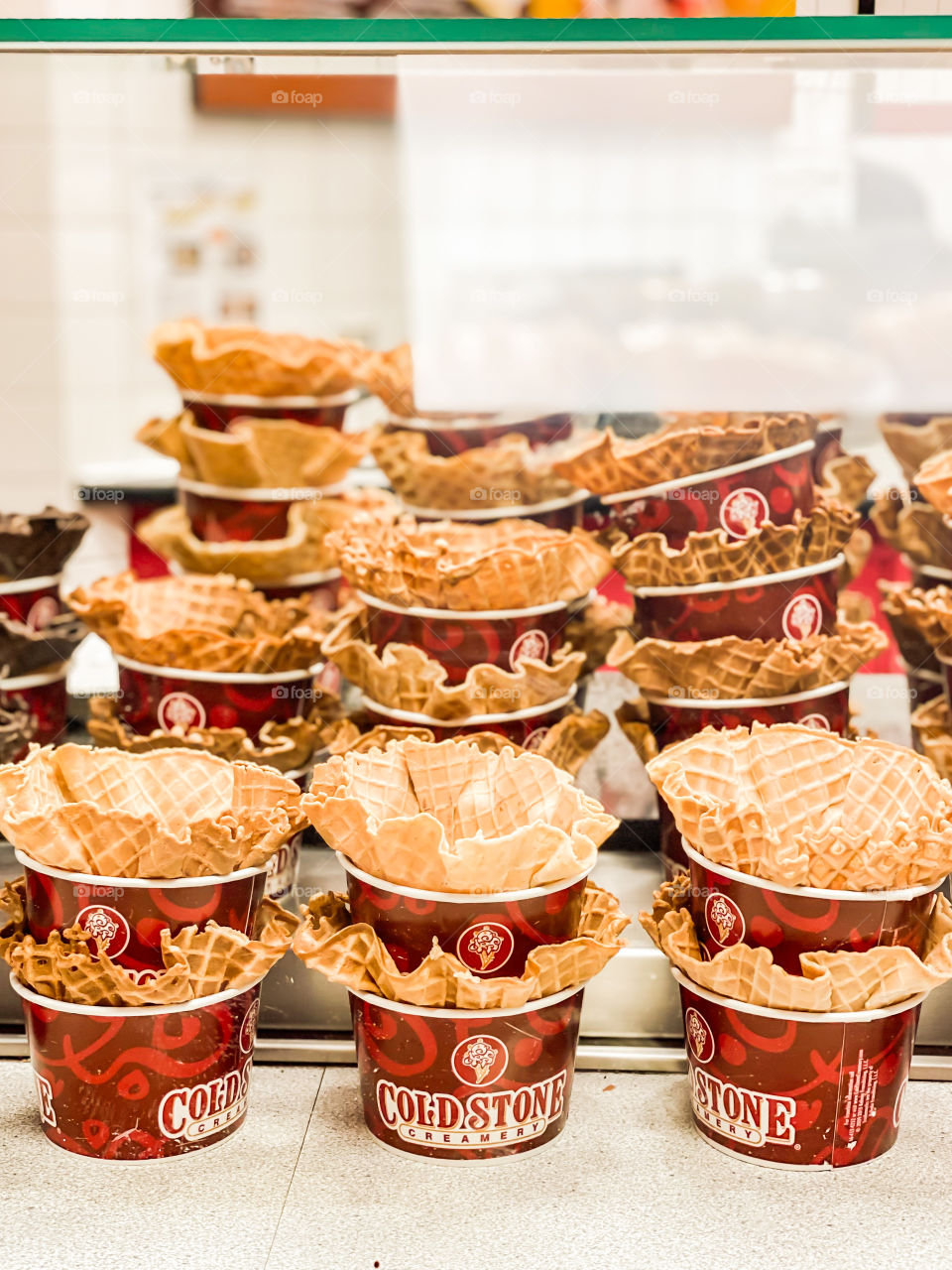 Ice cream waffle cones and all their glory. Have you ever had one of these cones? It’s hard not to drool over them. I did as well. Definitely find an ice cream shop with these types of waffle bowls.