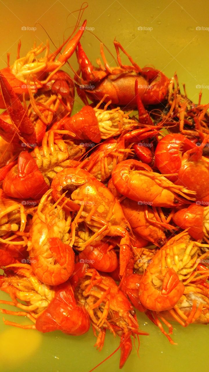 boiled crawfish