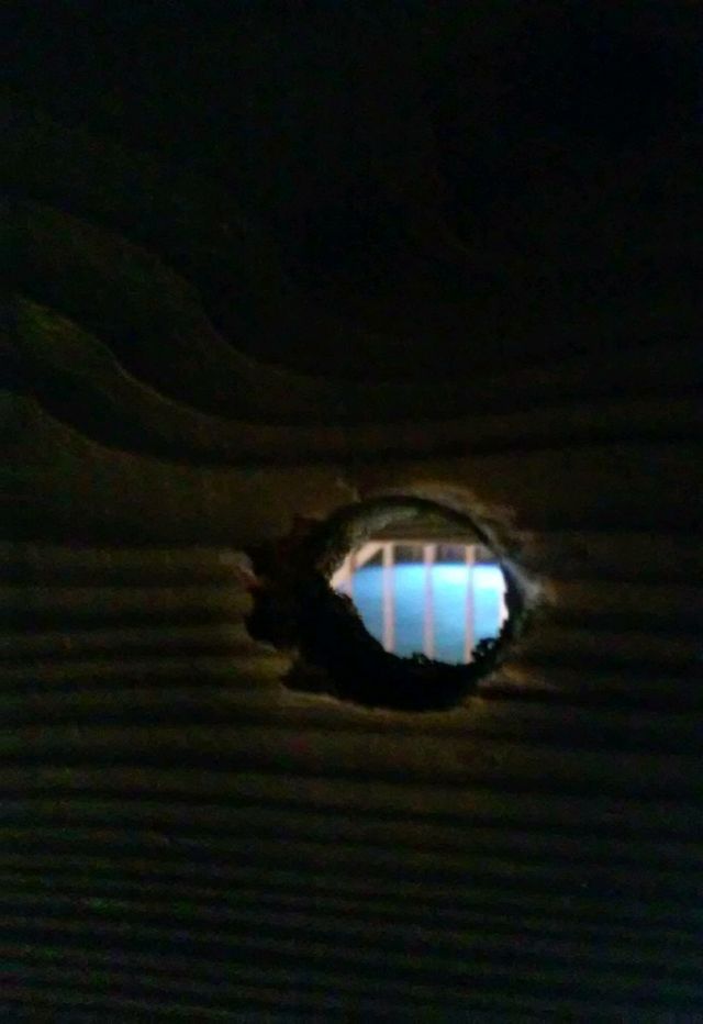hole in wood