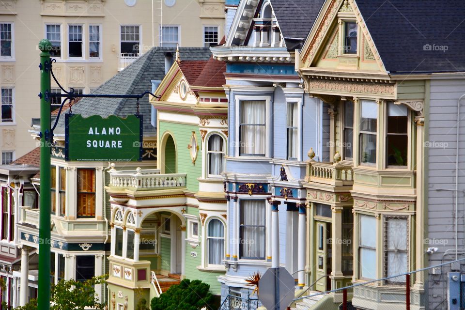 Dream houses of Alamo Square in San Francisco 