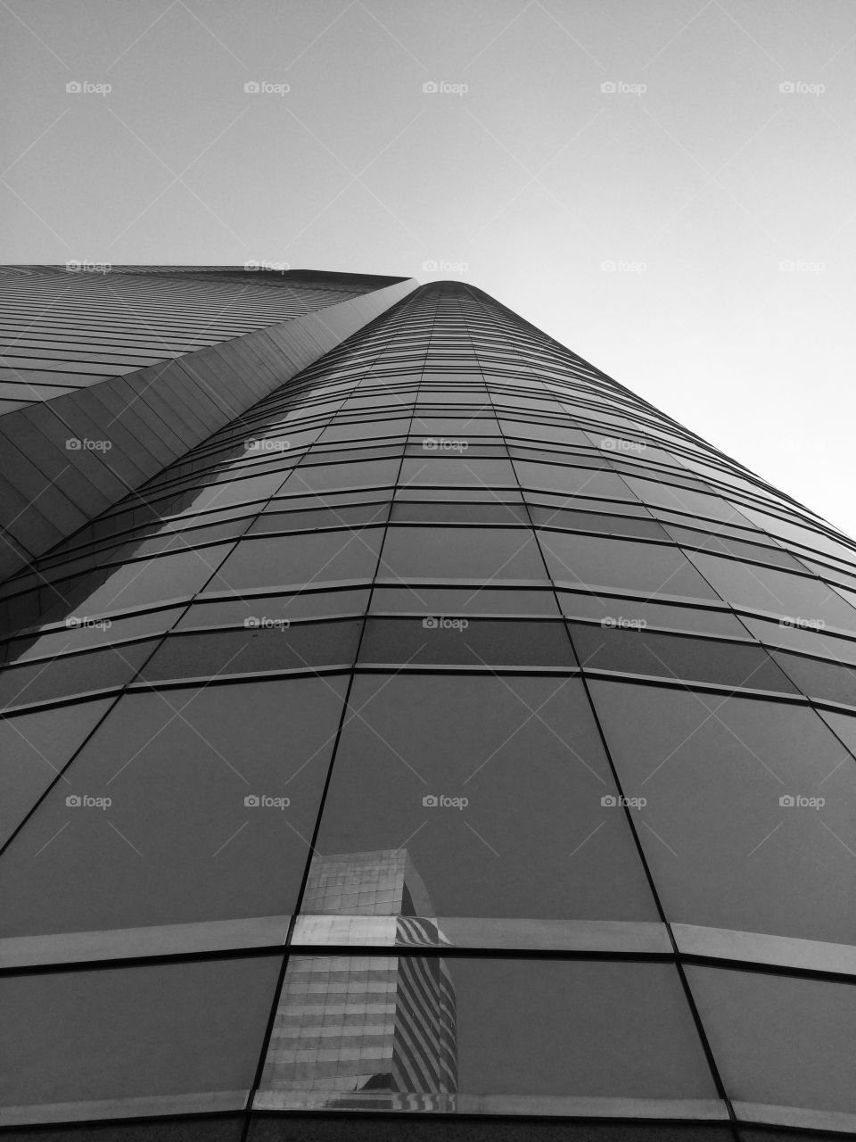 Hong Kong skyscraper. Black and white Hong Kong 