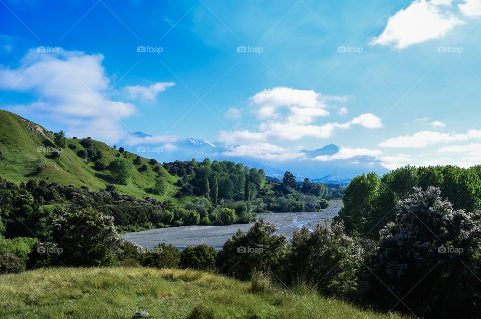 Inland Road Scenery New Zealand