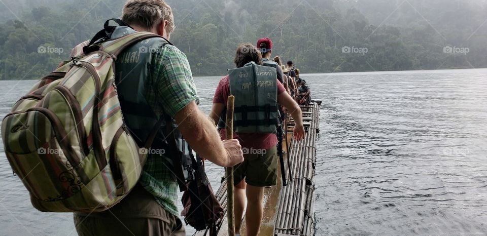 Bamboo raft adventure