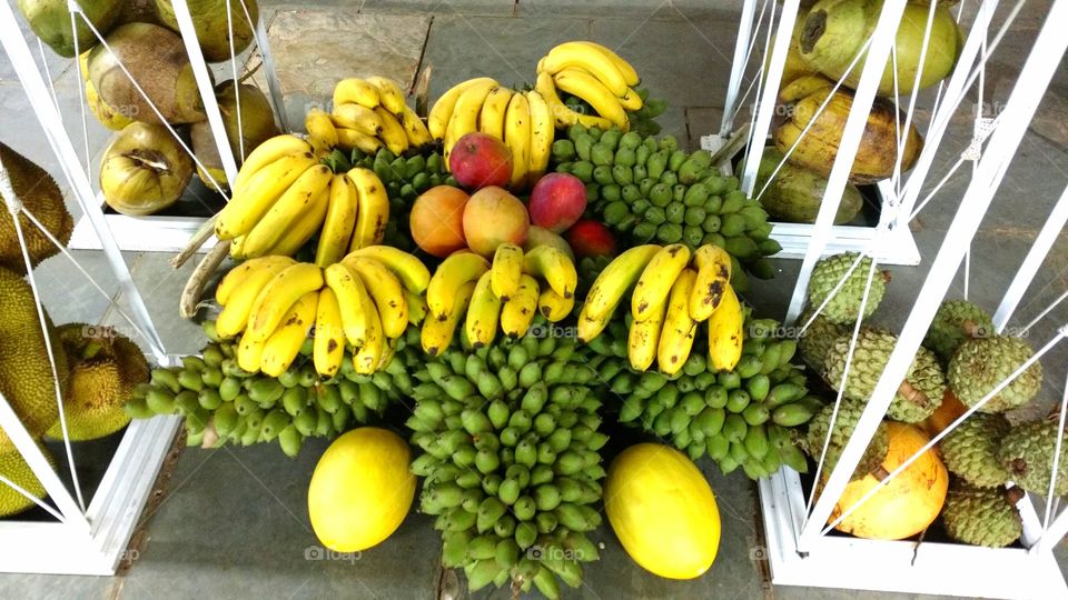 Variety of fruits in market for sale