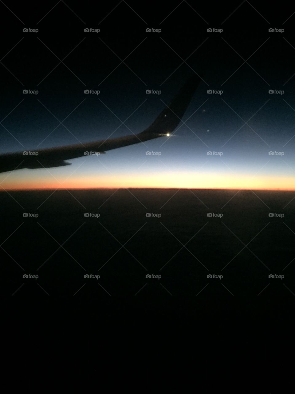 In-flight sunset