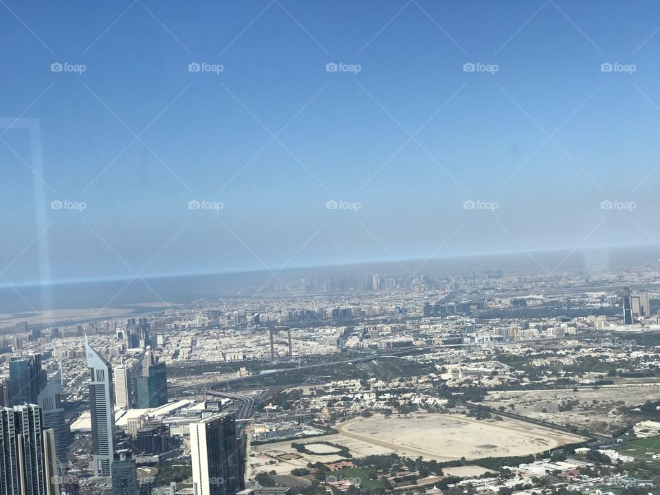 A view from the top of the Burj Khalifa Dubai £20.00