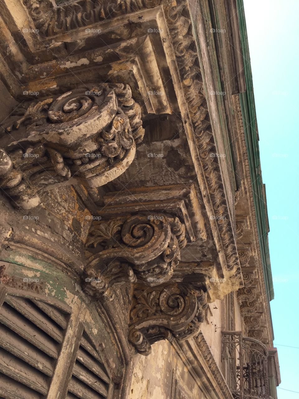 Columns in Valetta Malta