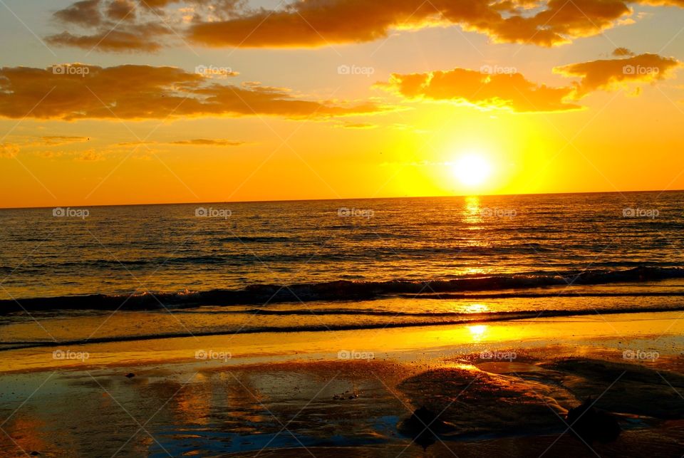 Sarasota beach during sunset