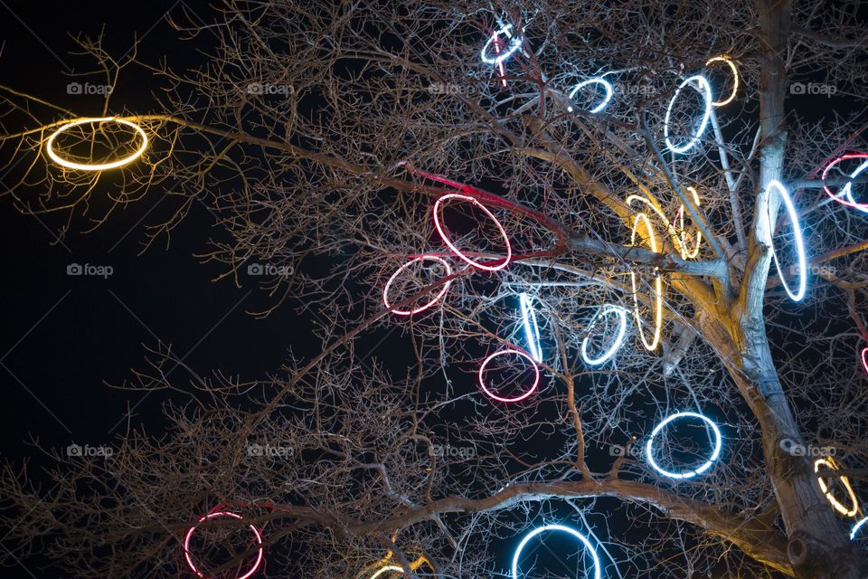 Circle shape garland as decorative element