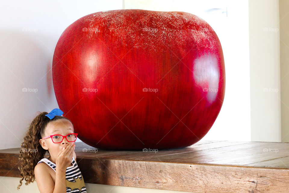 A big red apple