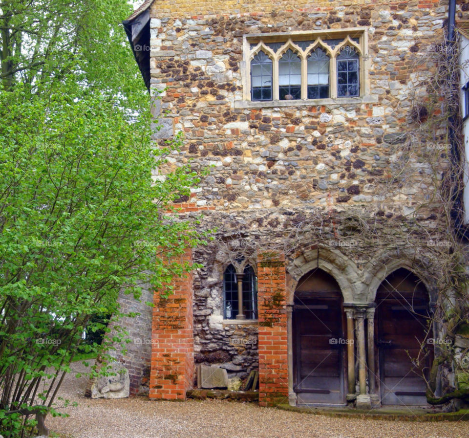 ancient abbey brickwork beeleigh abbey essex england by Ros