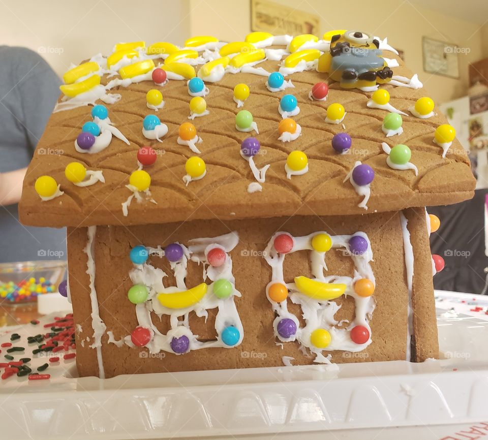 side of our gingerbread house