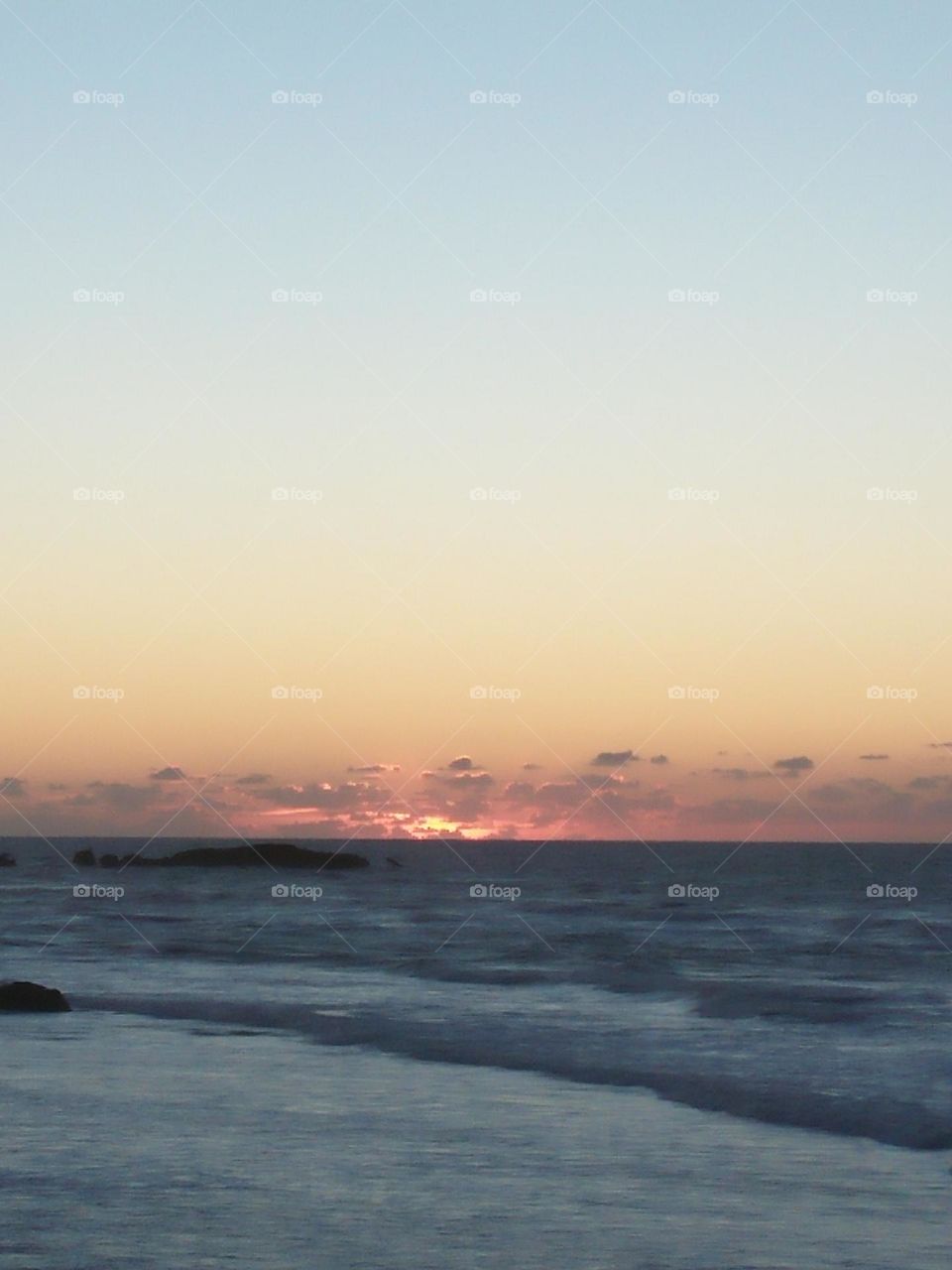 Beautiful sunset at essaouira city in Morocco.