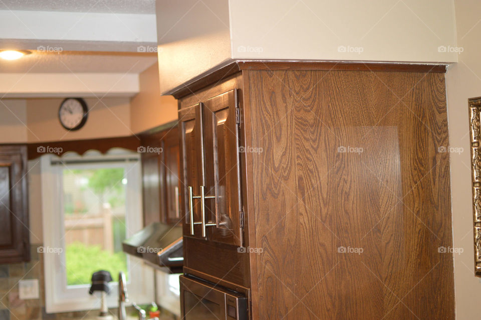 kitchen cabinets dark walnut color
