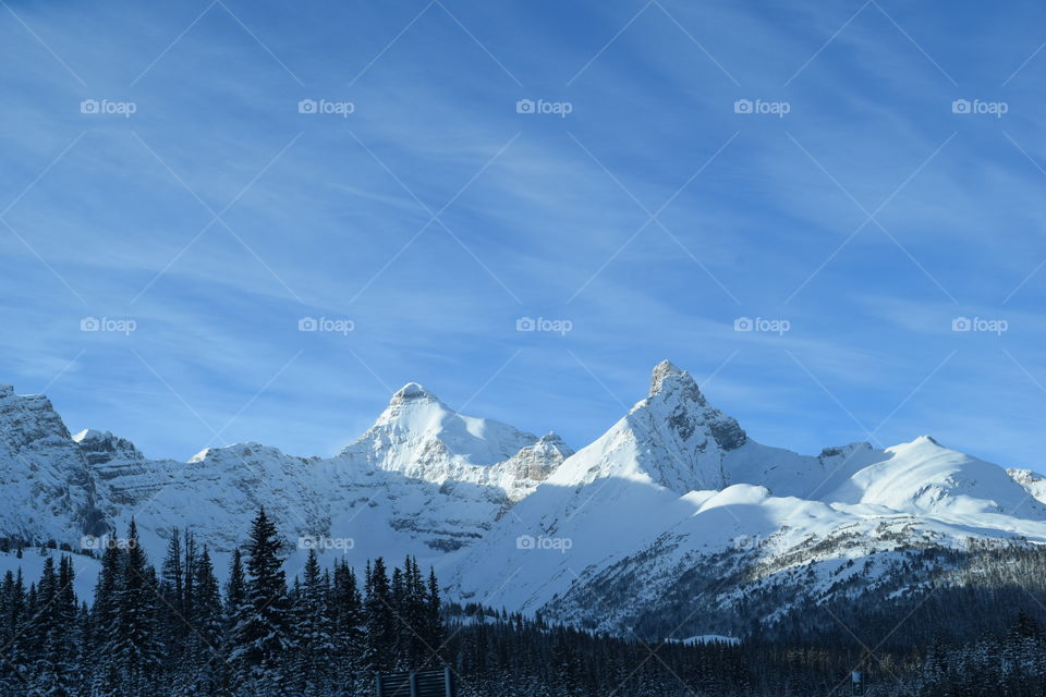 Rocky Mountains in winter
