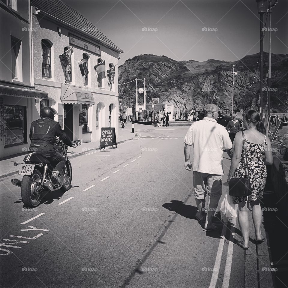 Street. Motorbike