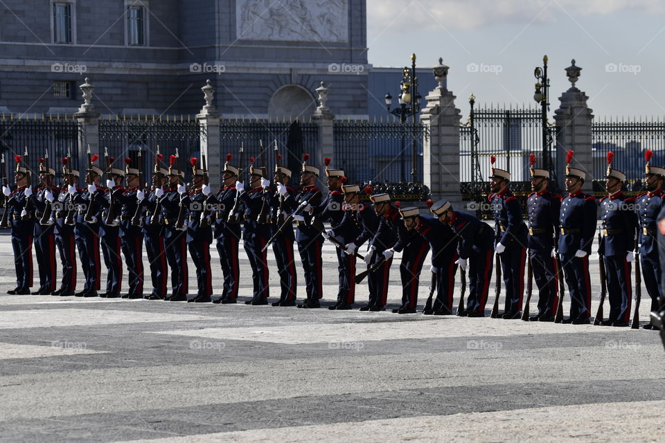 Cambio de guardia, Palacio Real, Madrid, España - Change of guard, Palacio Real, Madrid, Spain