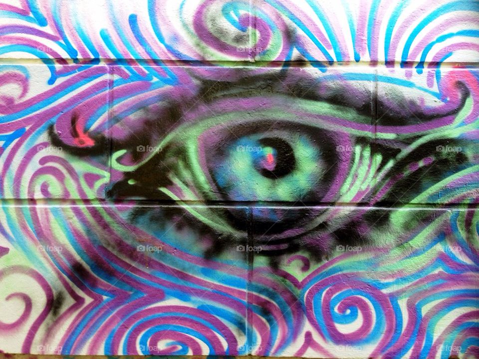 Urban graffiti wall