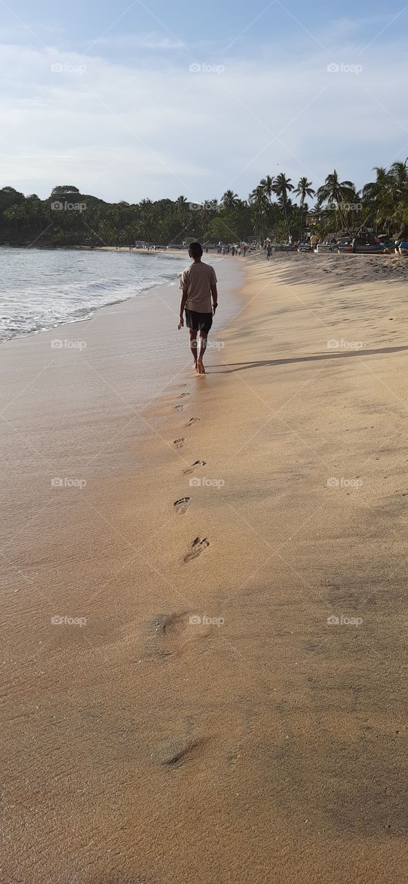 Morning walk on the beach