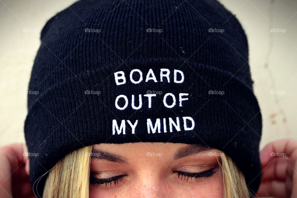 board out of my mind beanie